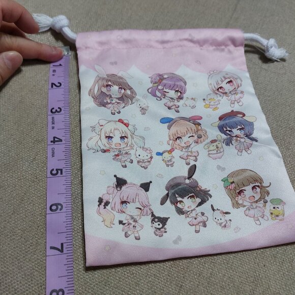 Hasu No Sora Jogakuin School Idol Club Cute Small Mini Drawstring Bag Sanrio - Picture 5 of 6
